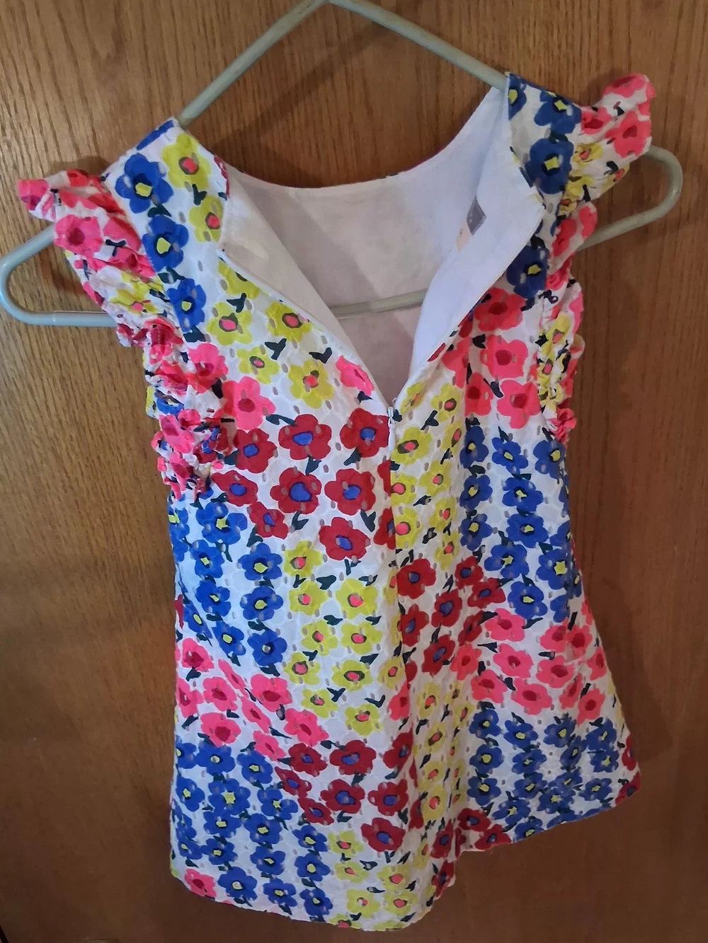 Pippa & Julie White Floral Sundress with Pink Blue Red Yellow Flowers